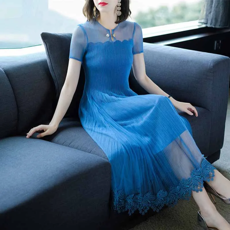 

Ozhouzhan Very Fairy of France Non-mainstream Dress Elasticity Slim Fit Beads Fashion Long Elegant Fairy Skirt-