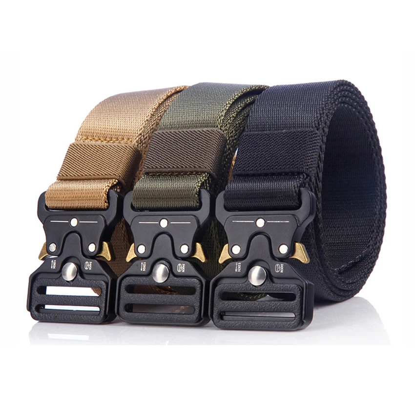 Dual Adjustable No-Sew Tactical Belt Buckle Quick Release For Width 38mm  Strap Men Luggage Clothes Webbing Clip Black Buckles - AliExpress