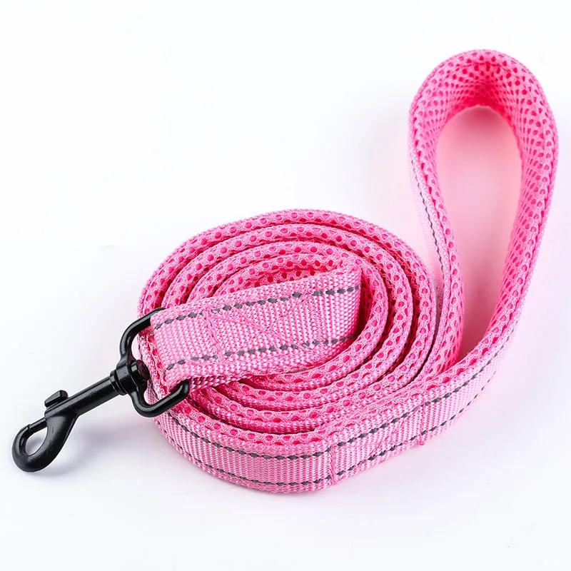 pink Регулируемый поводок для собаки для маленьких и больших собак светоотражающий нейлоновый собачий поводок товары для животных для прогулок - Цвет: pink