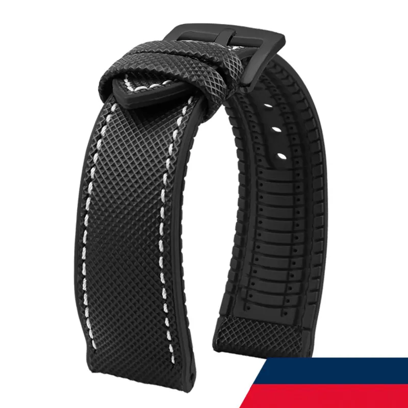 Carbon Fiber Silicone Watchband Wristband Accessories - Premium Rubber Strap in Multiple Sizes