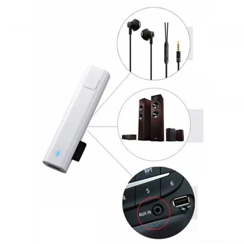 Bluetooth приемник 3,5 мм стерео с разъемом беспроводной адаптер Поддержка TF карты AUX автомобильный комплект для Spkeaker наушников телефона