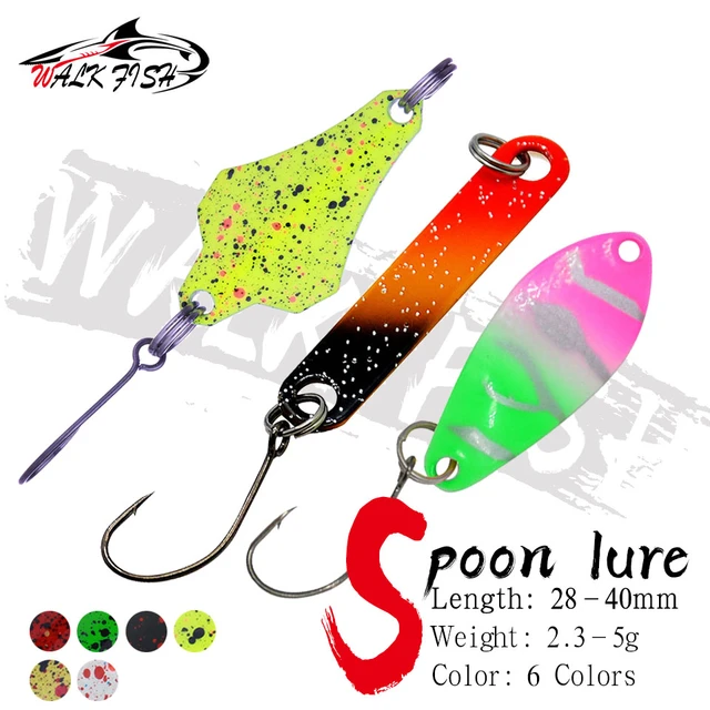 WALK FISH Metal Spinner Spoon trout Fishing Lure Hard Bait Sequins Noise  Paillette Artificial Bait small hard sequins spinner