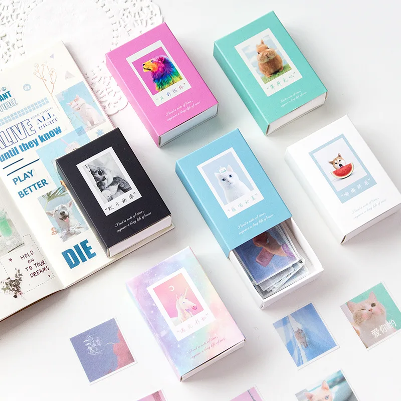 120pcs 1lot Kawaii Stationery Stickers Diary INS cute font b pet b font Decorative Mobile Stickers