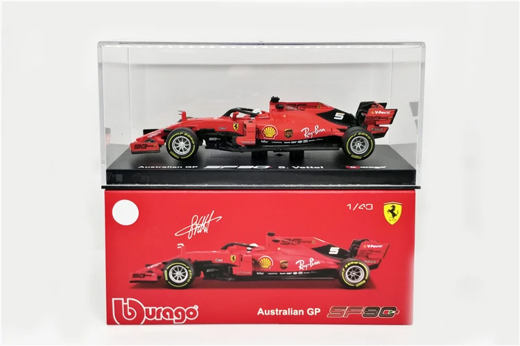 BBurago 1:43 F1 SF90#5 Sebastian Vettel#16 Charles Leclerc Signature Series гоночный литой автомобиль