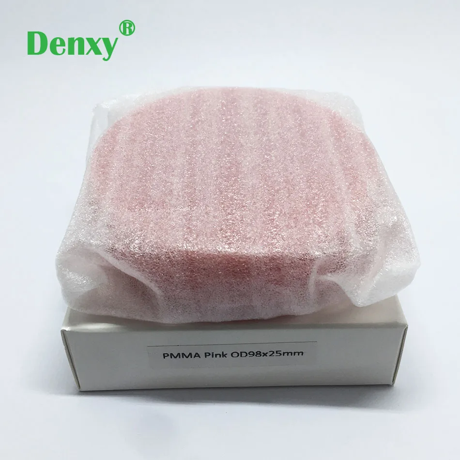 Denxy 5 шт. розовый CAD/CAM блок PMMA пустые стоматологические лабораторные продукты