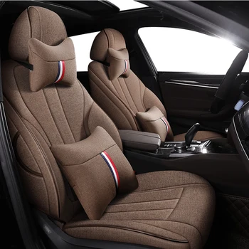 

KADULEE Custom FLAX car seat cover For Ford Everest Territory Explorer Mustang Ranger Automobiles Seat Covers car seat