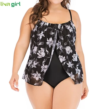 

Liva girl Plus Size Bikini New Arrival Button Push-Up Padded 2019 Swimwear High Waist Fashion Suit Beach Beachwear Hot Plus Size