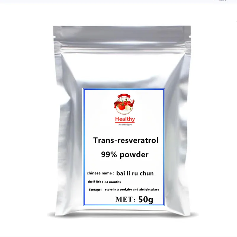 

99% Trans-Resveratrol Powder Polygonum Cuspidatum Root Extract Powder Anti-Cancer Antioxidant Skin Care Free Shipping