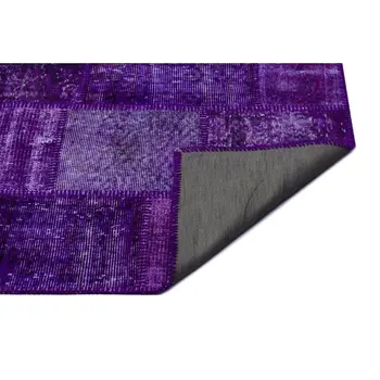 

Handmade Purple Vintage Overdyed Patchwork Area Rug 080x150 Cm-2'7''X4'11''