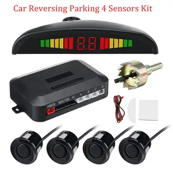 

Car Parking Sensor Kit LED Display Auto Parking Radar with 4 Sensors Reverse Backup Monitor Detector System