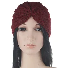 Женские модные теплые шерстяные вязаные наушники, шапки для девочек 0925