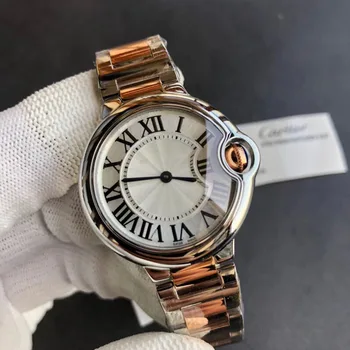 

2-pin luxury watch 28mm 33mm 36mm AAA Quartz movement women watches tick movement model stainless steel battery watches 2