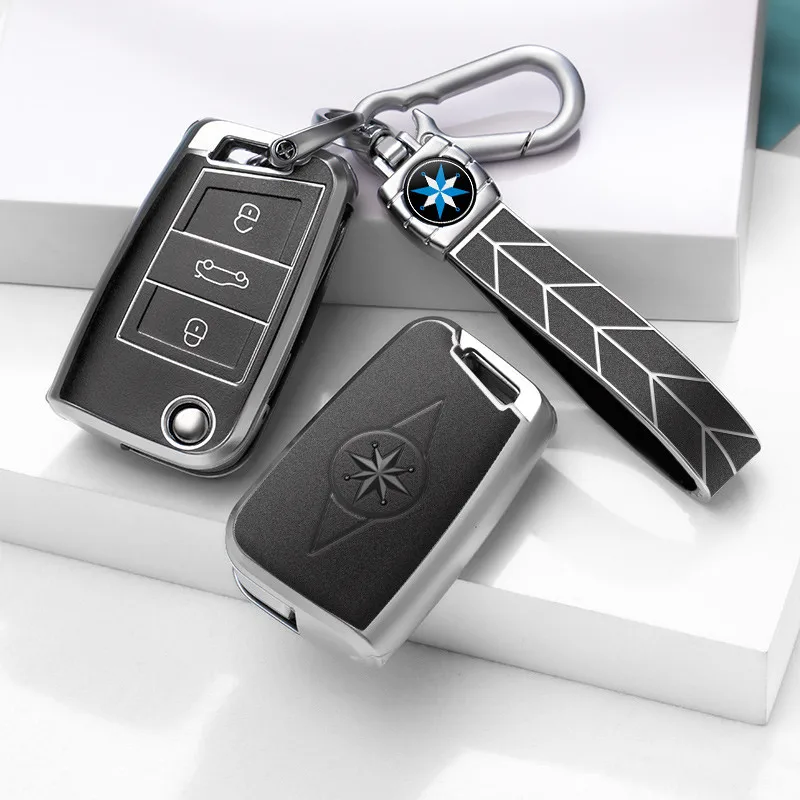Чехол для автомобильного ключа Volkswagen VW Golf 7 gti mk7 r Touran Skoda Octavia 3 Superb Karoq Kodiaq Seat Leon mk3