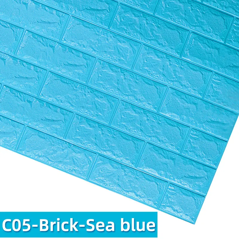 C05-Brick-Sea Blue Kaguyahime 3D водонепроницаемые обои кирпич DIY самоклеющиеся наклейки s Декор домашний стикер для кухни для детской комнаты мраморные обои - Цвет: C05-Brick-Sea Blue