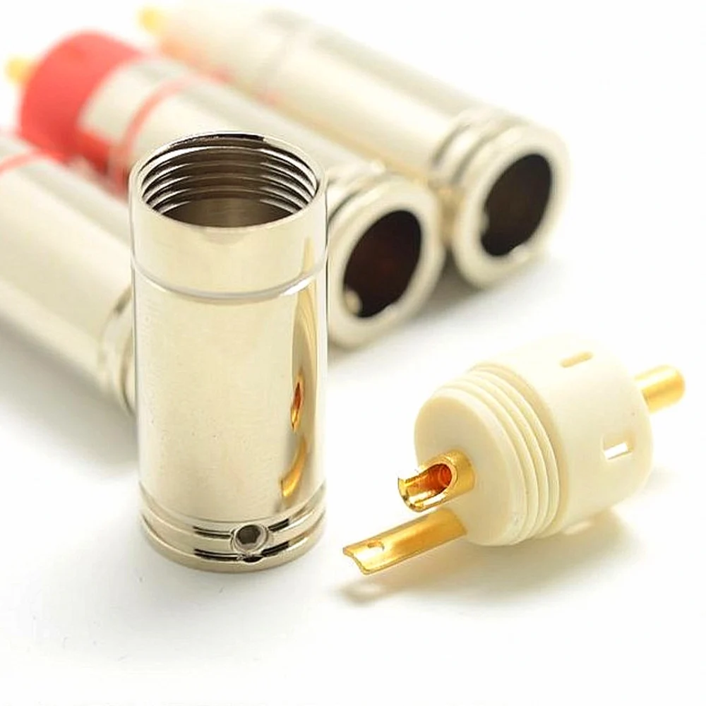 Hifi Faça Você Mesmo Banhado a Ouro Speaker Connector Cobre Prata Rca Plug Star Wire Alta Qualidade mm 20 Pcs - Image 3