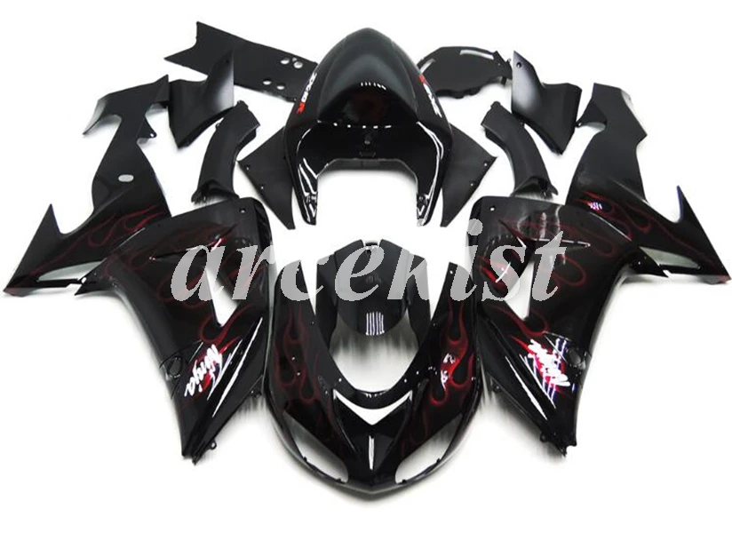 

4 Gifts New ABS Motorcycle Full Fairings kit Fit For Kawasaki Ninja ZX-10R ZX10R 2006 2007 06 07 Custom Red black
