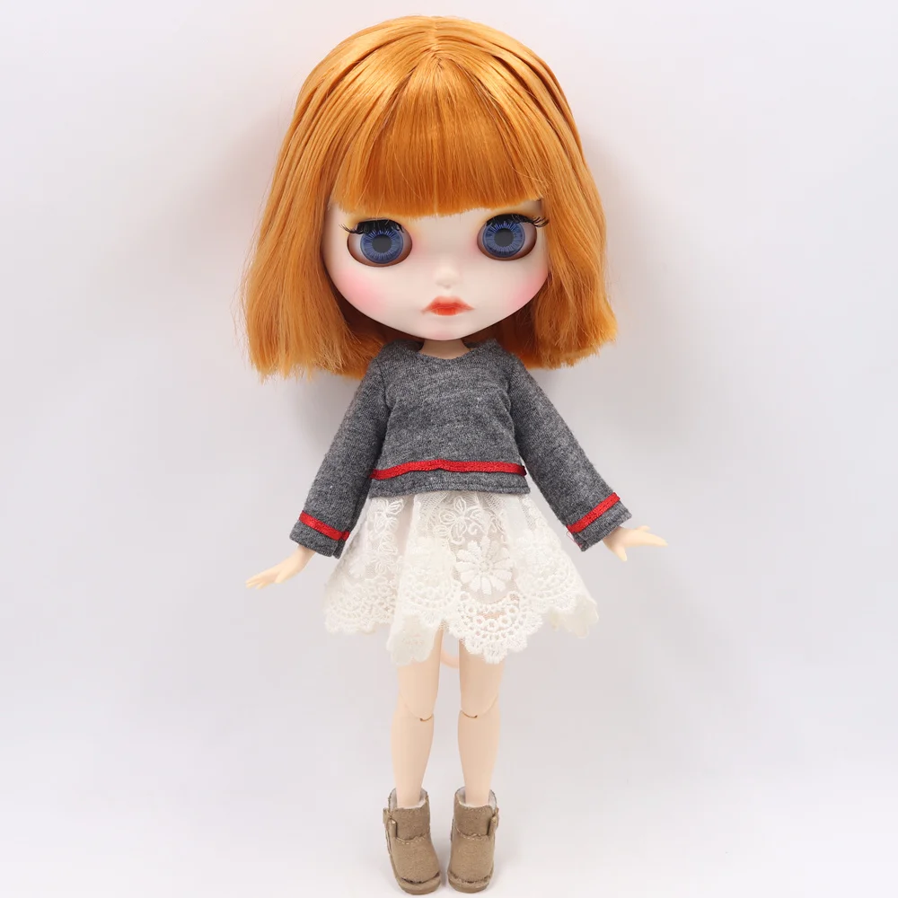 Кукла ICY DBS Blyth No.BL0145 оранжевые коричневые волосы на заказ резные губы лицо 1/6