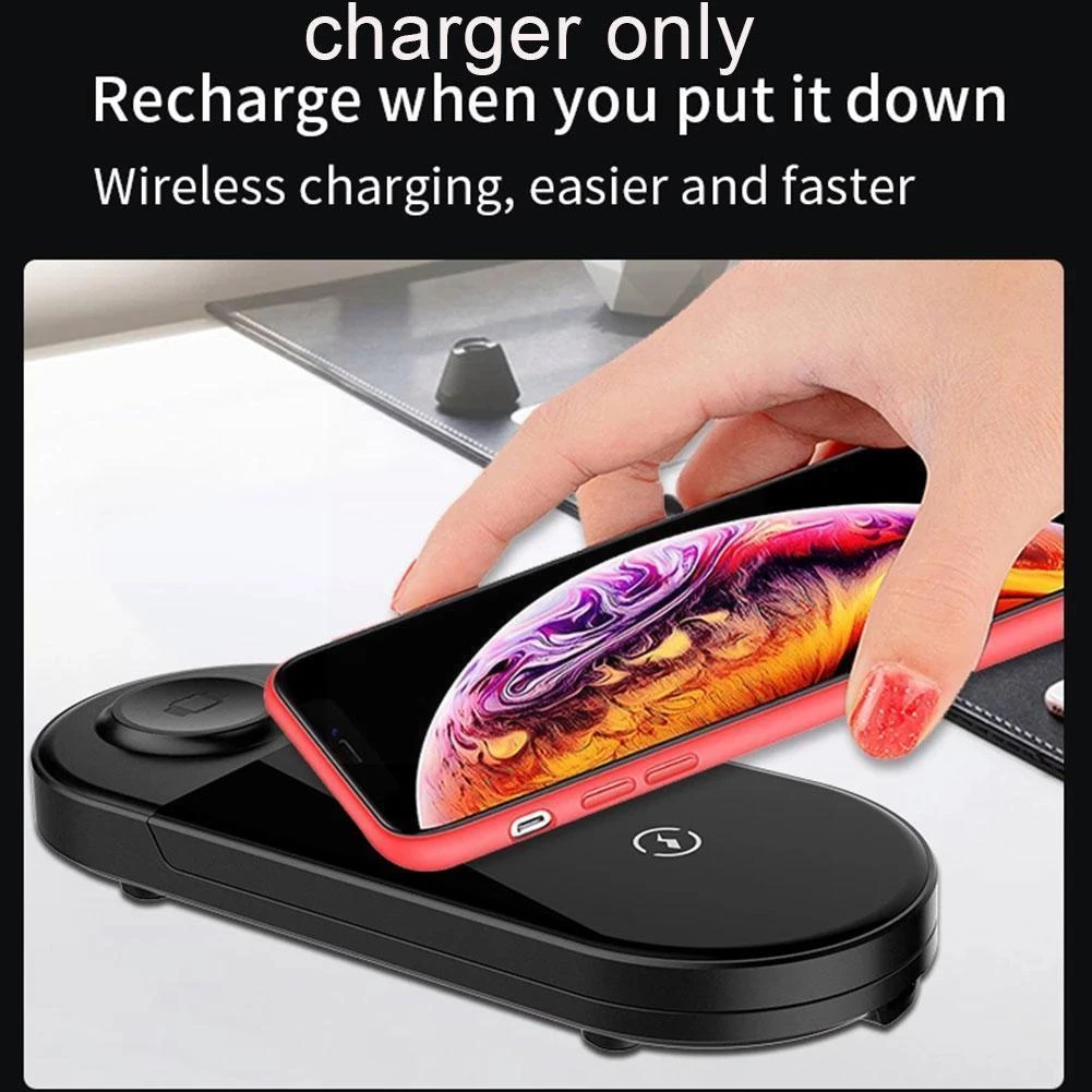 cargador inalámbrico tres en uno, soporte rápido plegable Vertical, Base de teléfono, móvil de 15W Z1O4|Cargadores - AliExpress