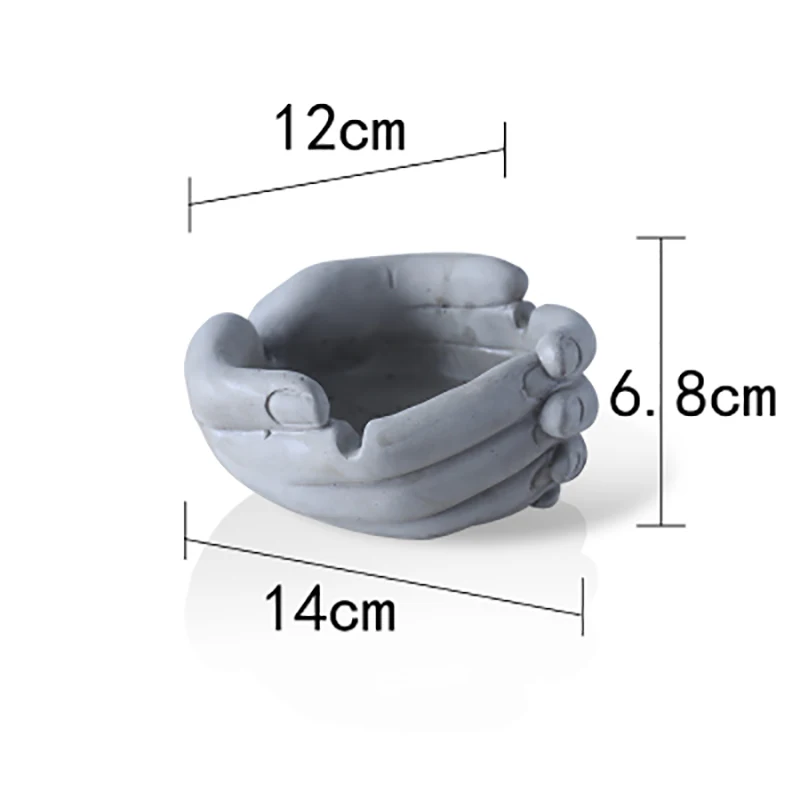 Форма руки пепельница силиконовая бетонная форма ручной работы цементный пресс-форма для цветочного горшка