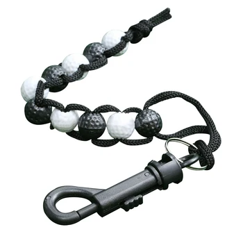 

Durable Beads Training Aid Remenber Golf Score Professional Counter Portable Chain Putt Nylon With Clip