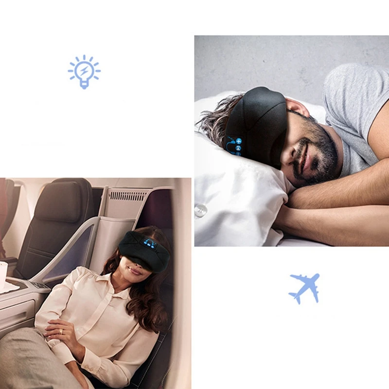 Беспроводной Bluetooth Eyemask музыкальные очки беспроводной стерео динамик микрофон музыкальные наушники маска для сна
