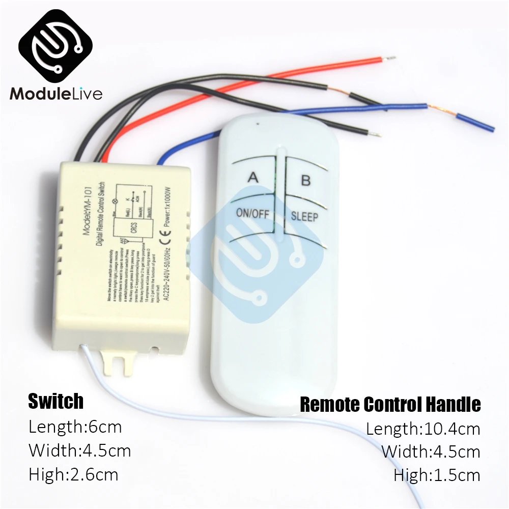 220V-240V 1/2/3/4 Ways ON/OFF Wireless Receiver Lamp Light Remote Control Switch 220V-240V 1/2/3/4 Ways ON/OFF Wireless Receiver Lamp Light Remote Control Switch