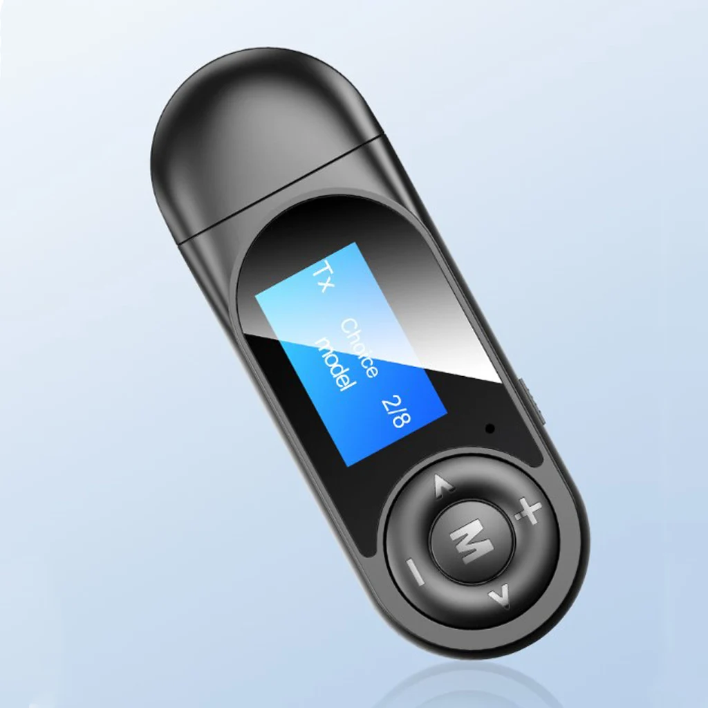 Передатчик и приемник 2 в 1 с USB Bluetooth 5 0 беспроводной аудио адаптер AUX 3 мм для