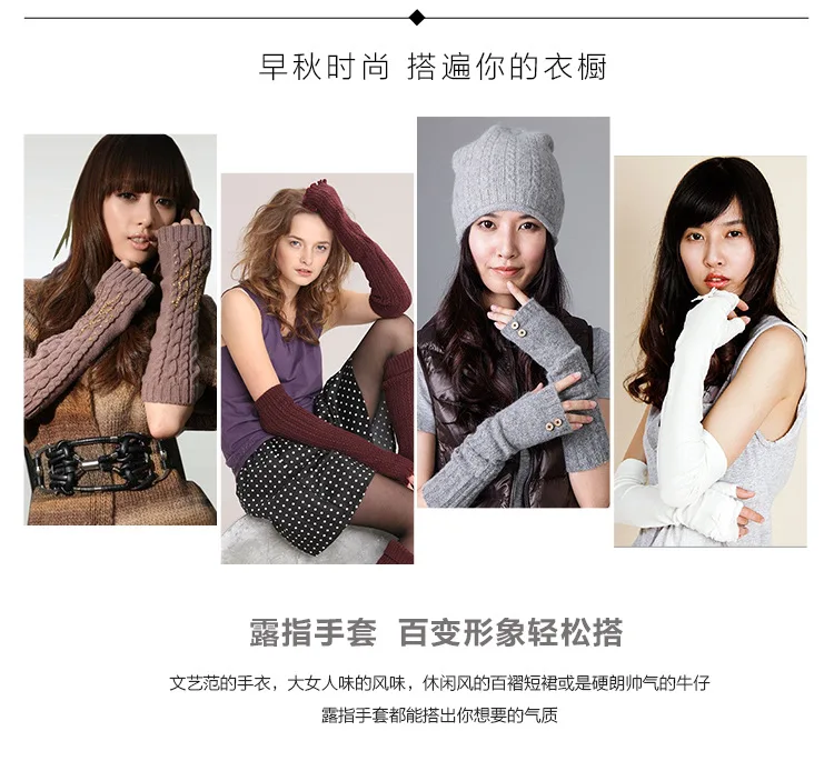 Новогодняя елка перчатки AliExpress стиль вязаные перчатки половина пальца компьютерные перчатки цветные теплые перчатки