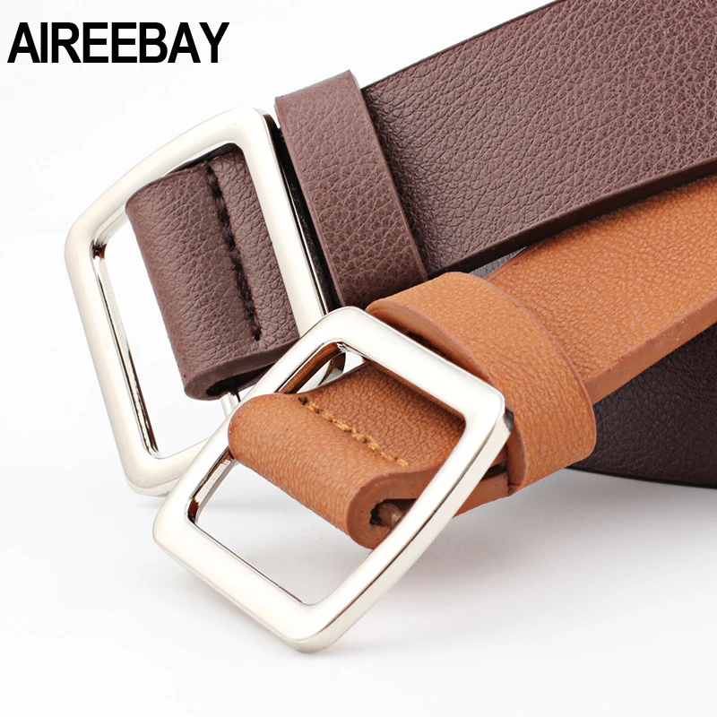 AIREEBAY ремень женский японский пряжкой украшения Элегантный Простой дикий студенческий Ретро Жан дизайн женский ремень