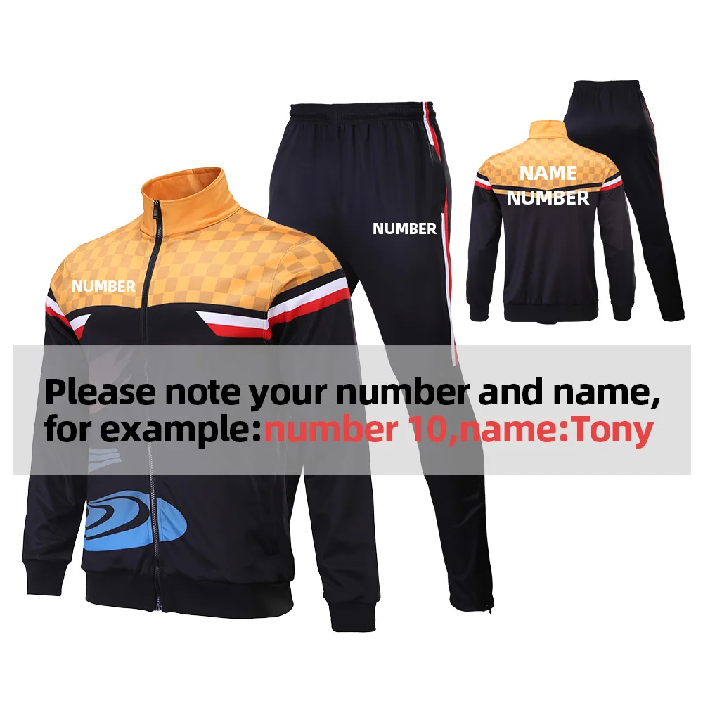 New Soccer Jerseys Set Running Training Suit Men Women Boys Design Sublimation Printing Football Training Tracksuit Jumpsuit