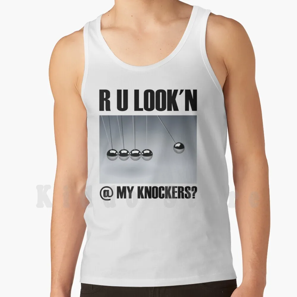 R U Look'N @ My Knocker? Canotte Gilet 100% Cotone Cravatte Annodatori Boobies Seni Look Grande Dall'Aspetto Tette Del Sesso