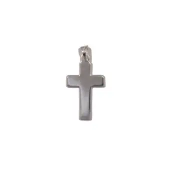 

Cross sterling silver flat shape and smooth 34x16mm