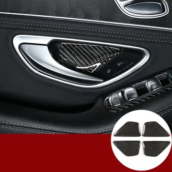

For Mercedes Benz C E Class W205 W213 2015-2020 GLC X243 2016-20 ABS Carbon Fiber Door Bowl Cover Panel Interior Car Accessories