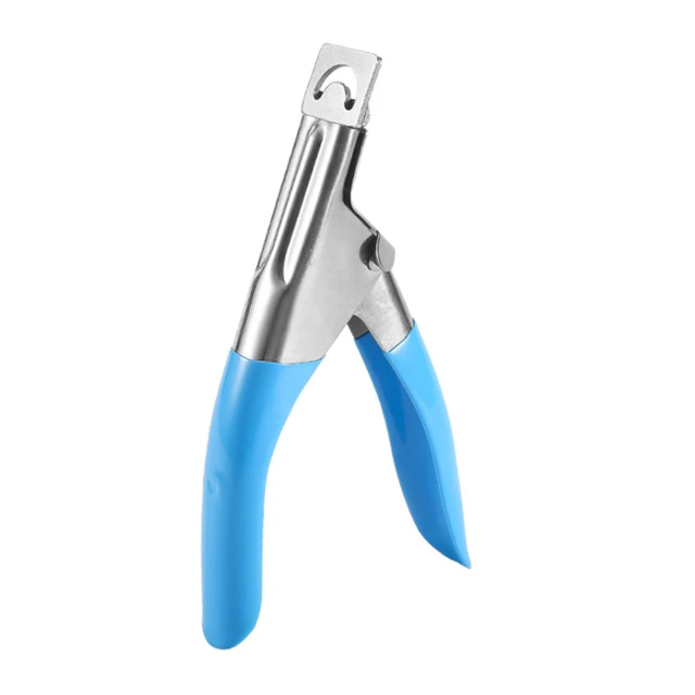 1pcs Fake Nail Cutter Nail Art Clipper Type U Shape False Tips Cutter Toe Nail File Foot Care Pedicure Nail Art Tool Blue