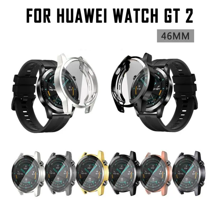 Защитный чехол для часов Huawei Watch GT 2 мягкий силиконовый 46 мм из ТПУ защиты экрана