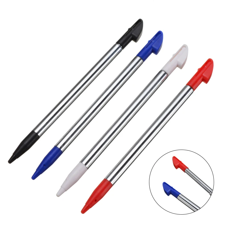 4 шт Красочный Стилус Сенсорный Экран выдвижная ручка пластиковые и ручки из нержавеющей стали для 3DS LL 4 цвета