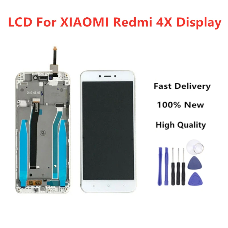 

100% tested For XIAOMI Redmi 4X Display Touch Screen With Frame For XIAOMI Redmi 4X LCD Display 4X Pro LCD Screen +Tools