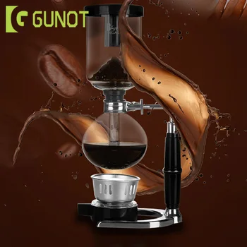 

GUNOT Japanese Style Syphon Pots Coffee Kettle Pot Classic Glass Siphon Pot 3 Person Plug Pitcher Drip Filter Coffee Maker
