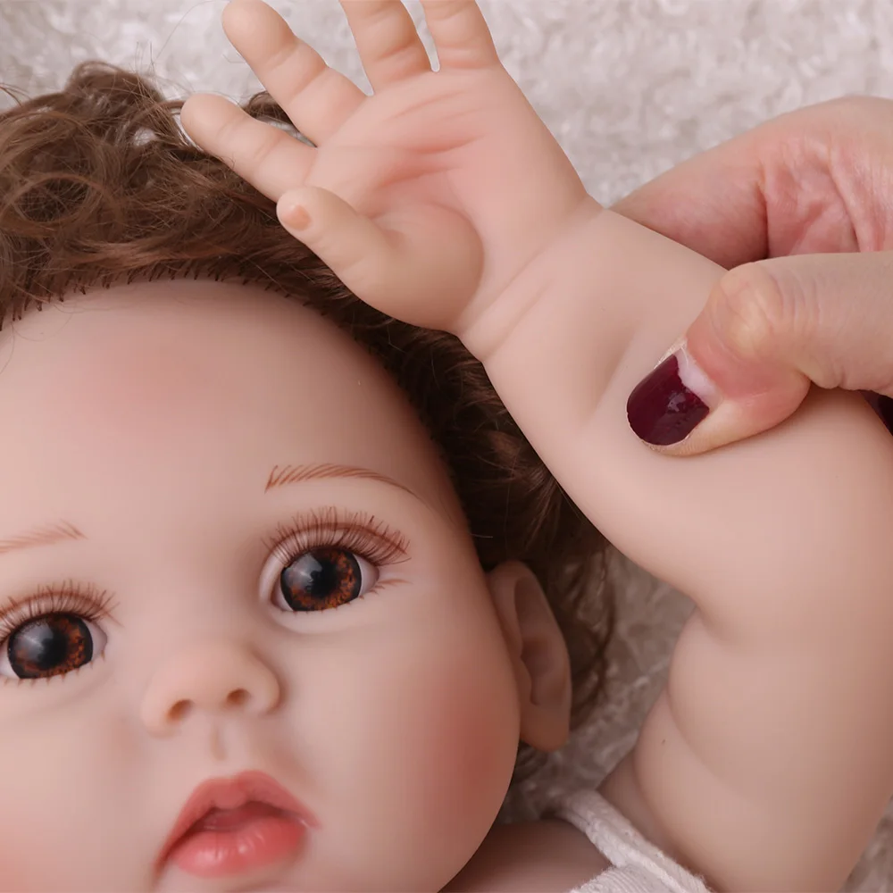 Полностью мягкие силиконовые куклы Reborn Baby, 18 дюймов, 48 см, милые игрушки для ванной, детские игрушки, Bebe Infant, милые игрушки для новорожденных Boneca, детский подарок на день рождения