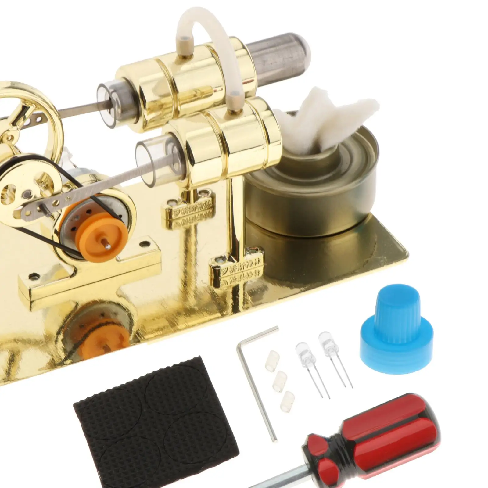 Hot Air Stirling Engine Model Electric Generator Motor Physics Steam Power Toy for Kids Adults Birthday Gifts