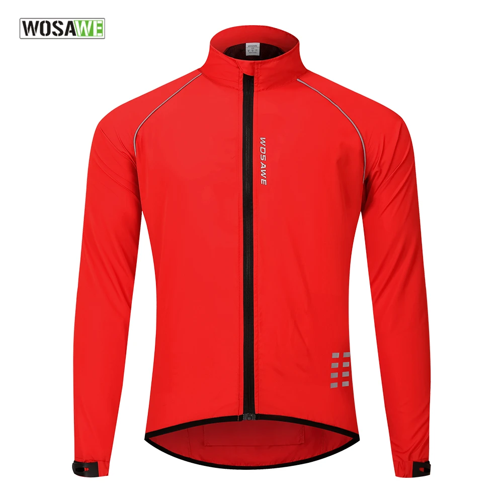 Mens Windproof Cycling Jackets Reflective Bike Bicycle Jerseys Lightweight Top 