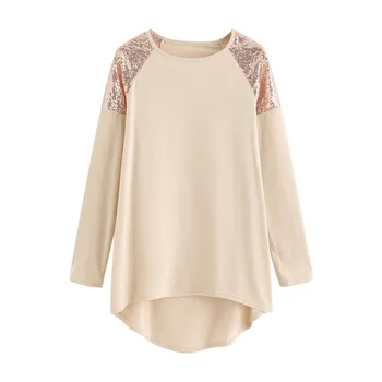 

Style Bright Casual T-Shirt Women Top 2020 Spring Pure Long Sleeve Ladies Daily Basic Tee Black