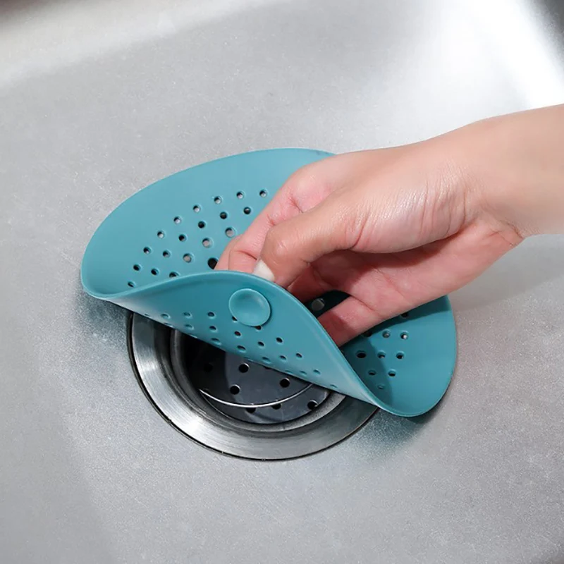 1PC Round Anti-blocking Floor Drain Mat Silicone Sewer Outfall Strainer Bathroom Sink Filter Hair Stopper Kitchen Accessories | Дом и сад