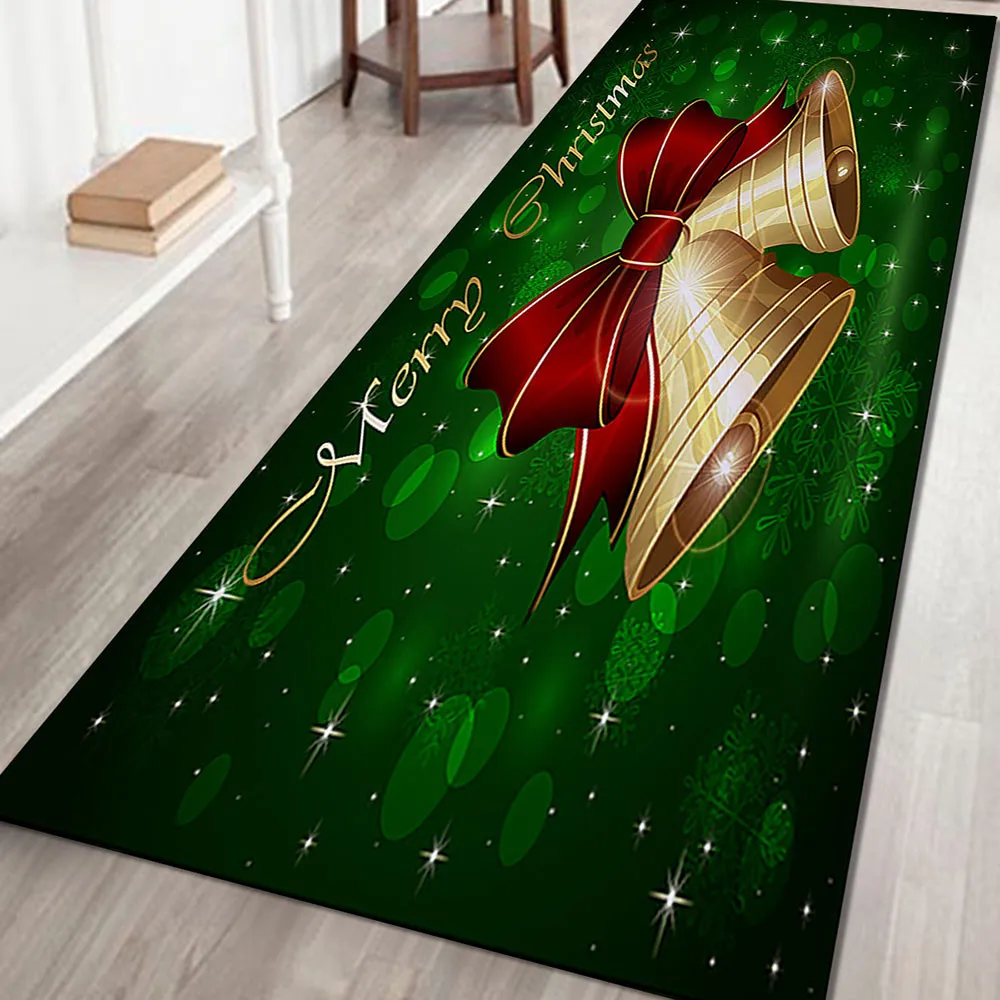 Merry Christmas Welcome Doormats Indoor Home Carpets Decor 40x120CM Kitchen Mat Bath Carpet Long Bedroom Living Room Floor Mat