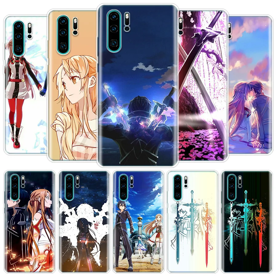 Чехол для телефона Sword Art Online kirito чехол Huawei P40 P30 P20 Mate 30 20 10 Pro P10 Lite P Smart Z 2019|Бамперы| |
