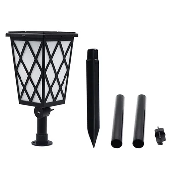 

Auto On Off Solar Powered LED Post Light Garden Decor Rustproof Fence Lamp Easy Install Outdoor Waterproof Landscape ABS Patio