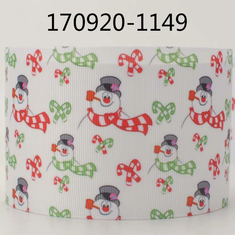 Новые продажи 50 ярдов " 75 мм Рождественская лента с принтом grosgrain DIY