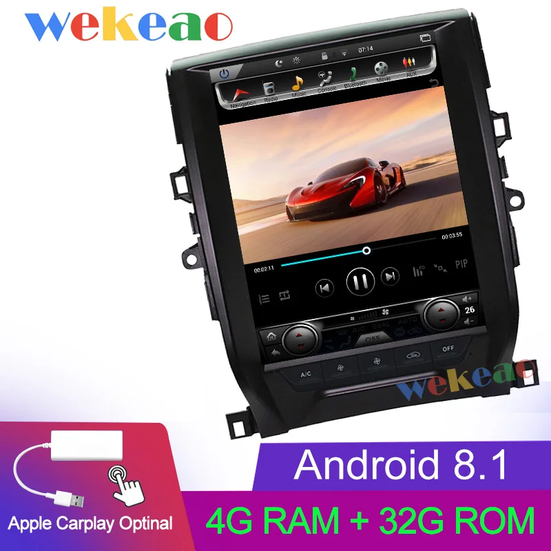 Wekeao вертикальный экран Tesla стиль 12,1 ''Android 8,1 автомобильный Dvd мультимедийный плеер для Toyota eiz Mark автомобильный Радио Automotivo 2011 - Цвет: Android Car Radio