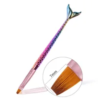 New 5pcs/set Colorful Mermaid Design Nail Brush Acrylic Drawing Pen Sawtooth Flower Pen Light Therapy Pen Painted Pen Tools 2