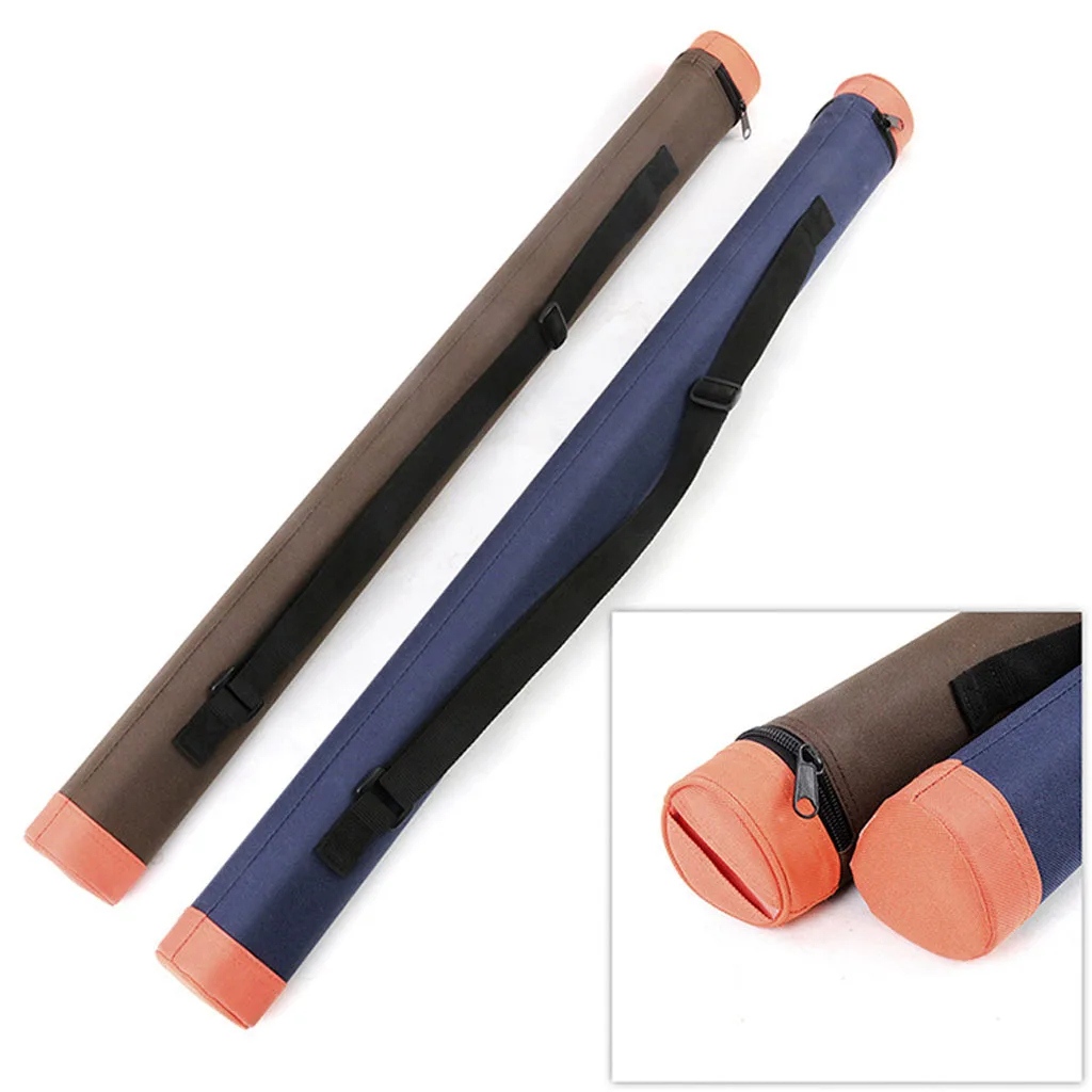 Fly Fishing Rod Tube Case PVC Tube Inside Fly Fishing Rod Bag for 9FT Fly Rods with Shoulder Strap Fishing Tackle